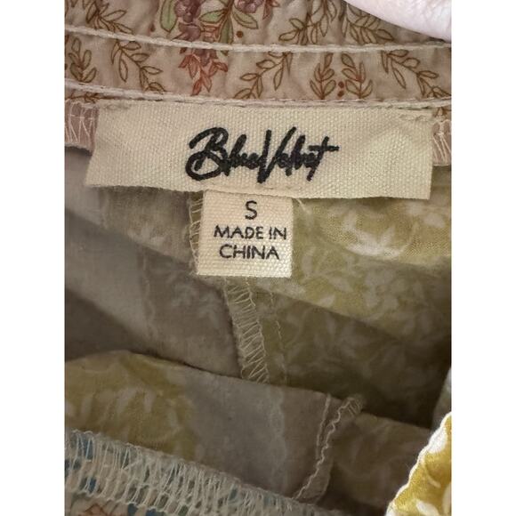 BlueVelvet Women’s Pants Boho Patchwork Wide Leg Ruffle Tie Waist Size Small - Picture 3 of 5